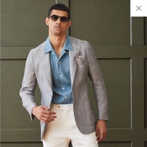 ITALIAN MADISON SPORT COAT IN GREY HERRINGBONE